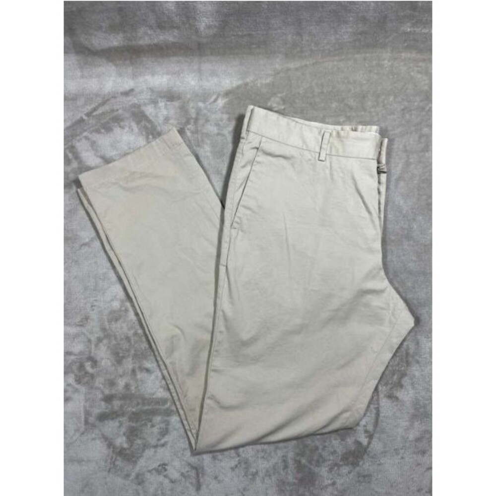 Spoke Straight Pants Men's Size 35 Beige Sharps Chino Casual Preppy Stretch
